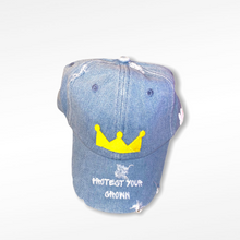 Load image into Gallery viewer, VINTAGE BLUE DENIUM CROWN EMBROIDERY DAD HAT