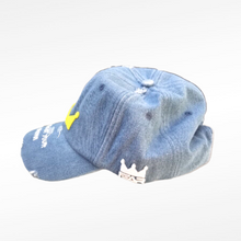 Load image into Gallery viewer, VINTAGE BLUE DENIUM CROWN EMBROIDERY DAD HAT