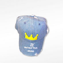 Load image into Gallery viewer, VINTAGE BLUE DENIUM CROWN EMBROIDERY DAD HAT
